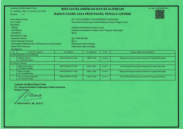 Rincian Klasifikasi dan Kualifikasi